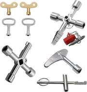 Set di chiavi universale per acqua, elettricità, quadri e ascensori (8 pezzi)