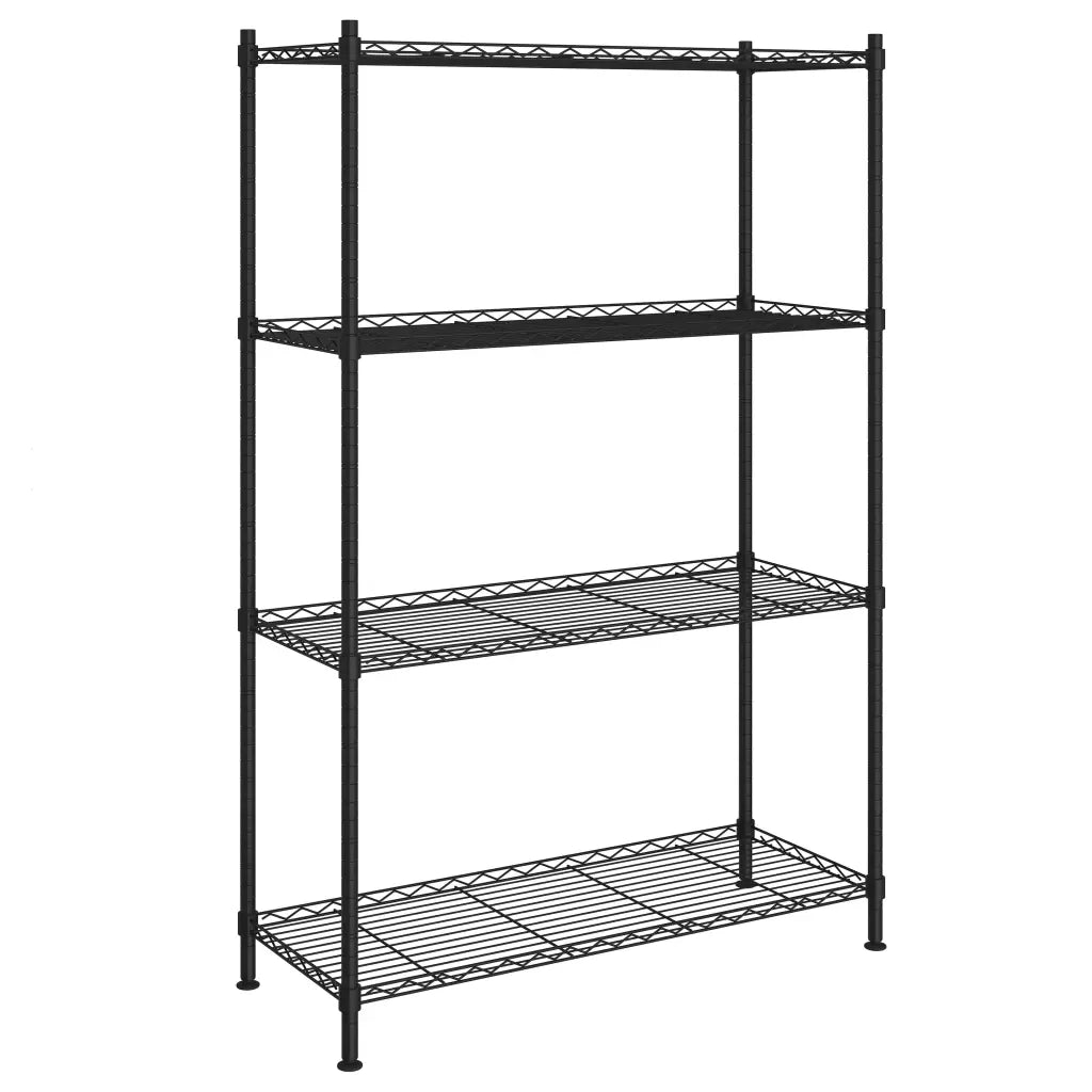 Scaffale a 4 Livelli 90x35x137 cm Nero 200 kg CFW7132771