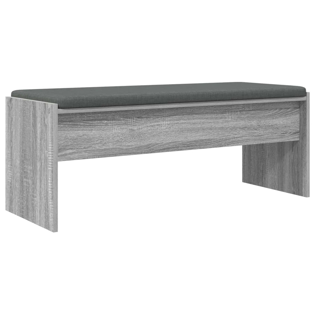 Panca per ingresso con cuscino-Sgabello-Panca da Corridoio Grigio Sonoma 103 x 38 x 40 cm