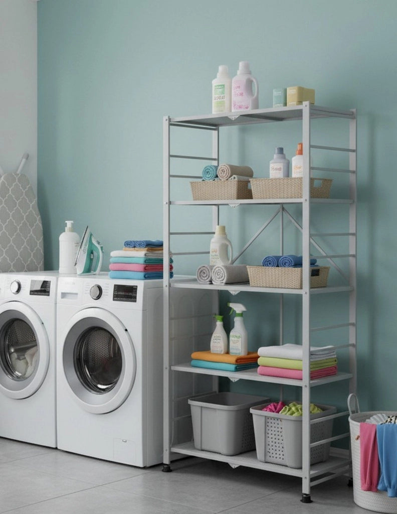 Minori, Scaffali 5 Ripiani, 71x38x156h cm Grigio