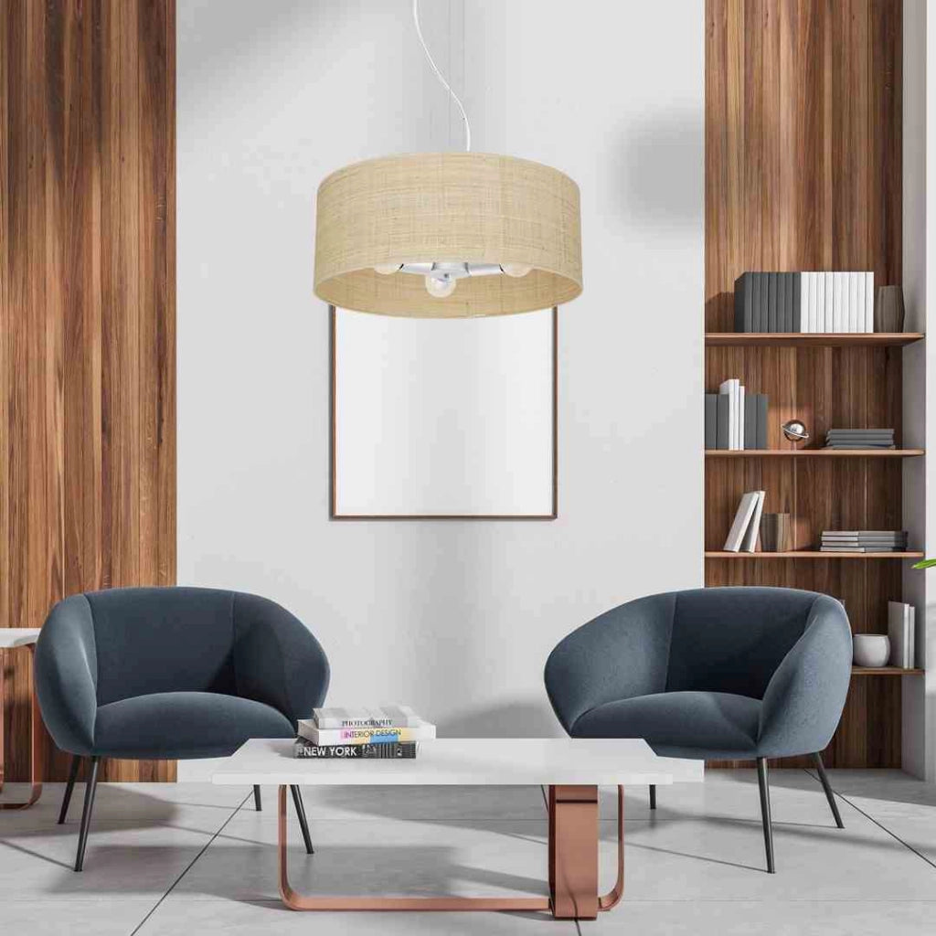 Lampadario sospensione Milagro Marshall MLP7490 Ø50 rattan