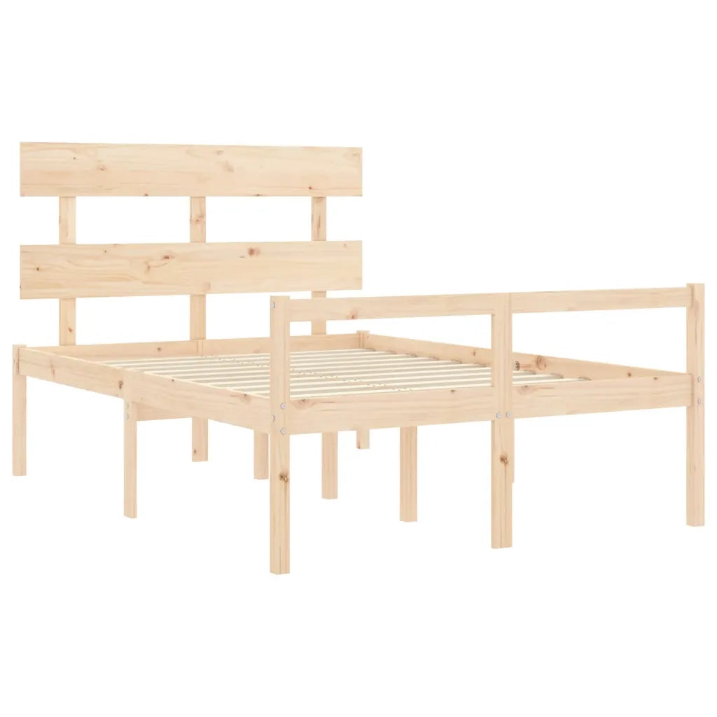 Letto per Anziani con Testiera 140x200 cm in Legno Massello 3195351