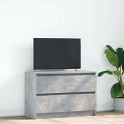 Mobile Porta TV Grigio Cemento 80x35x54 cm in Legno Multistrato