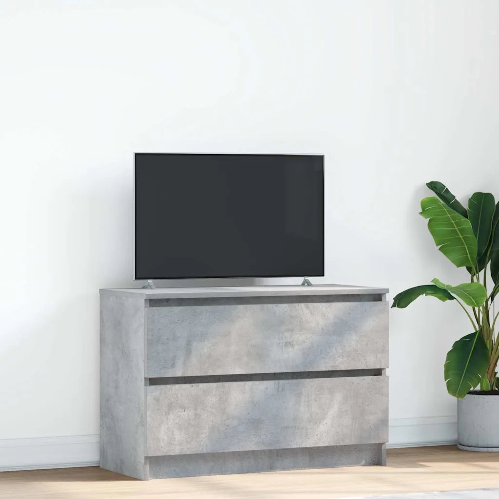 Mobile Porta TV Grigio Cemento 80x35x54 cm in Legno Multistrato