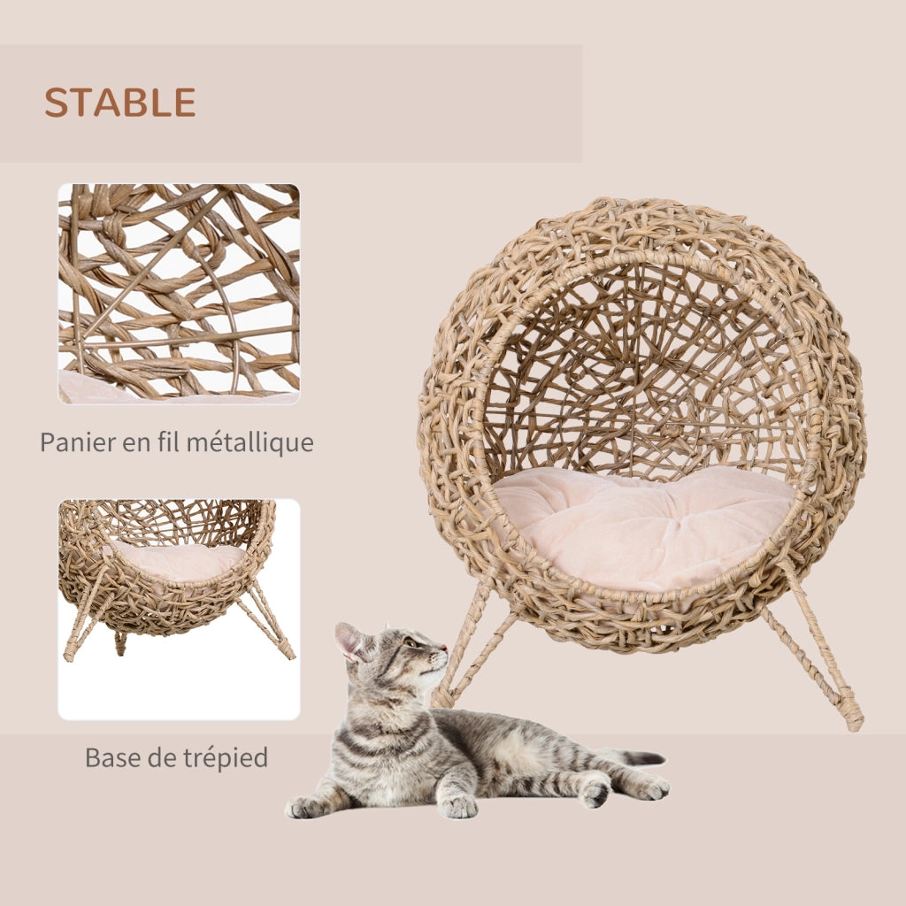Letto per gatti ¨C zephmum ¨C beige, ?52x58 cm, con cuscino