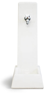 Fontana da Giardino Senza Rubinetto in Cemento Granulato di Marmo Malmo Bianco