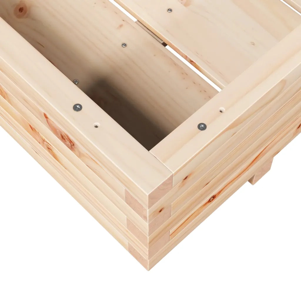 Fioriera da Giardino-Vaso da Esterno 90x60x26,5 cm in Legno Massello di Pino