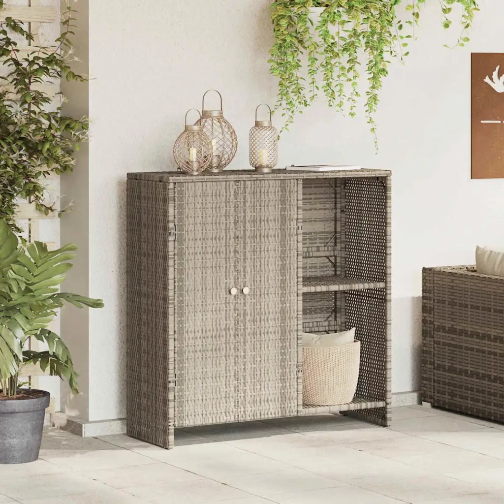 vidaXL Armadio con porta Grigio chiaro 100 x 36 x 102 cm Rattan