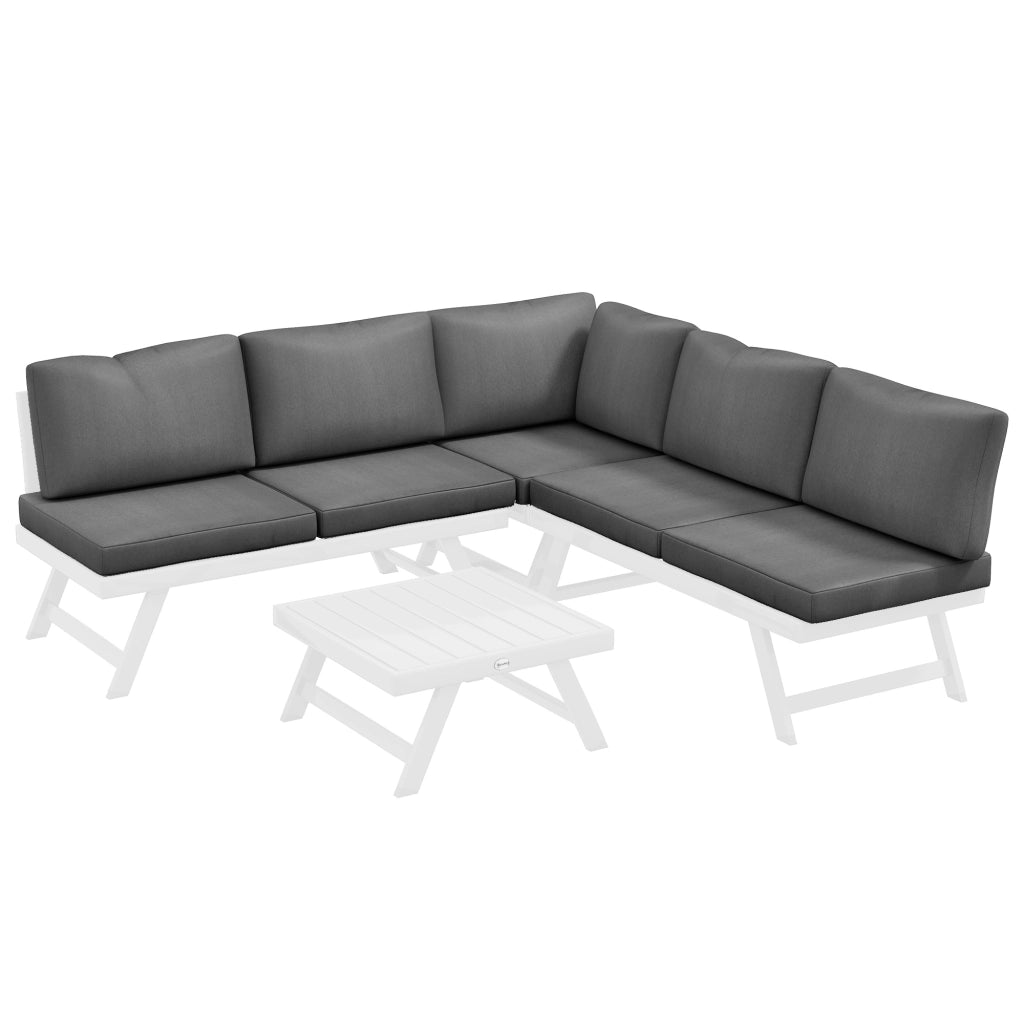 Set Divano da Giardino 4 Pezzi con Cuscini ¨C MINIMAL ¨C Polyrattan Grigio