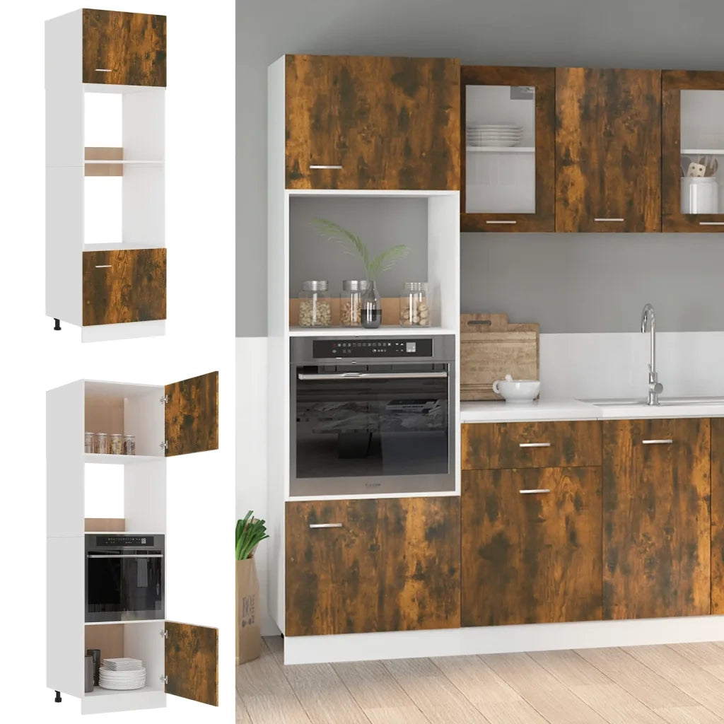 Armadio per Microonde “Lyon” Rovere Fumo 60x57x207cm