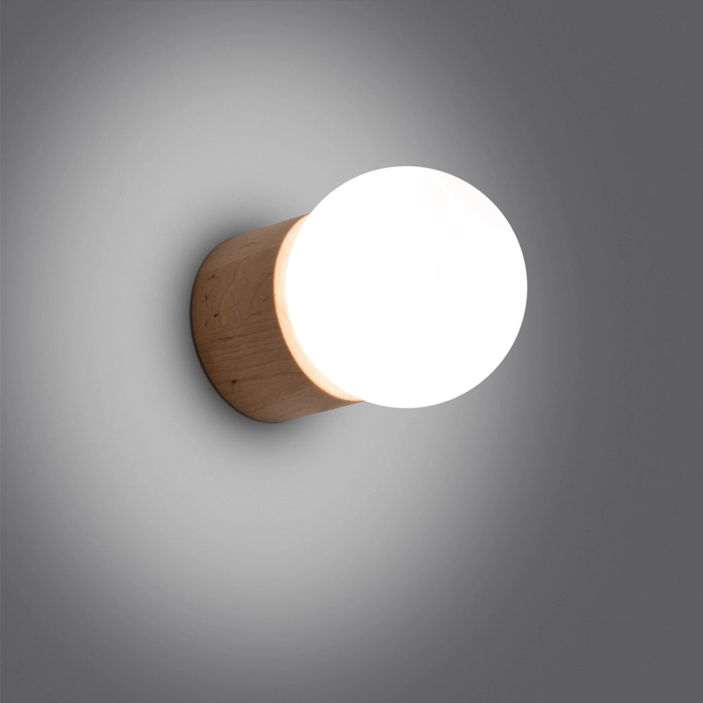 Applique minimalista legno chiaro Zenito Pure Lume G9