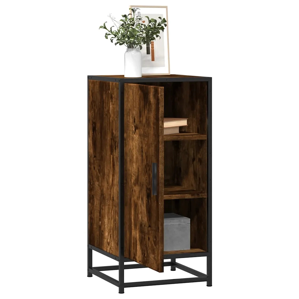 Credenza | Madia | Buffet da pranzo | Armadio da pranzo Rovere Fumo 35,5x35x76 cm in Truciolato