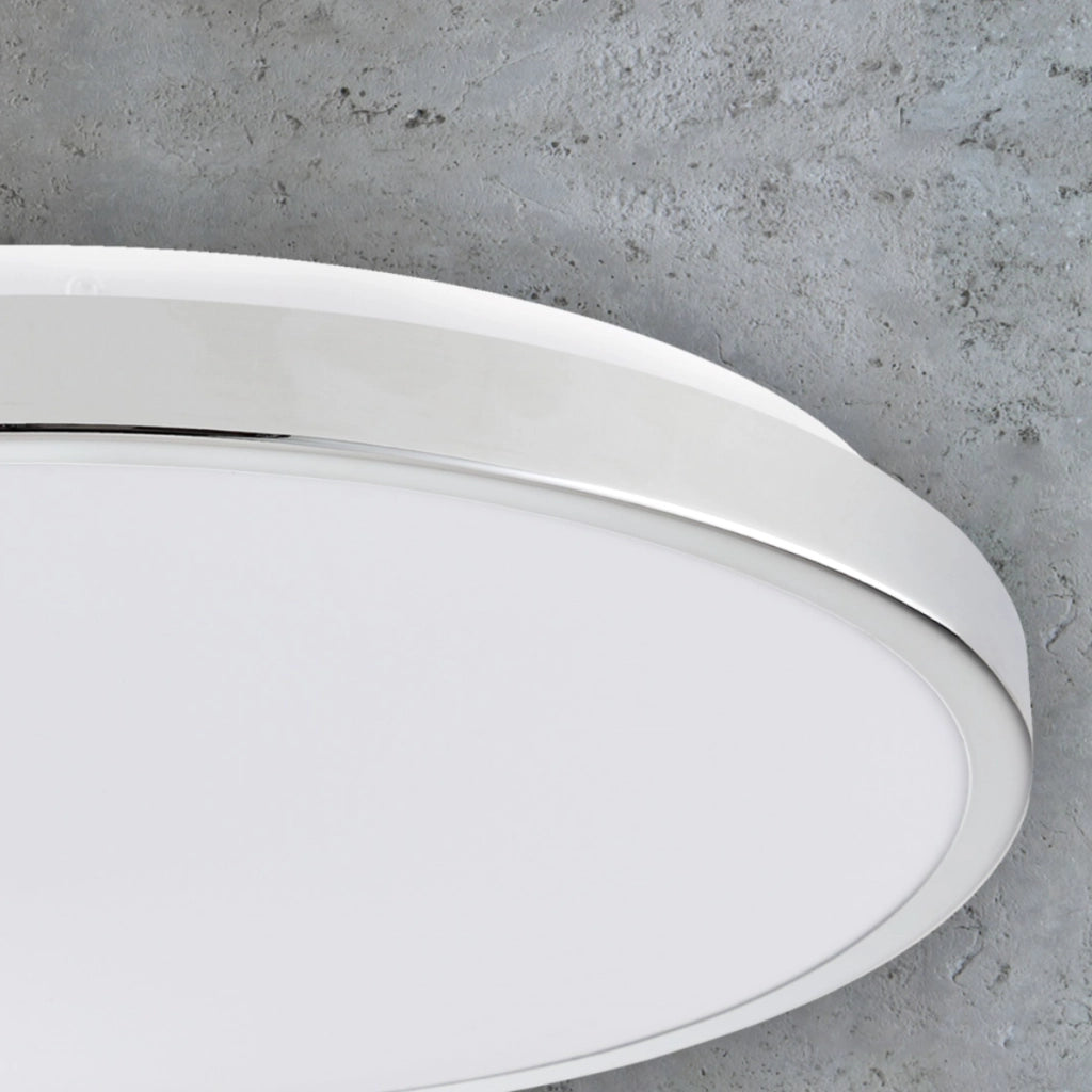 Plafoniera LED rotonda Polux Kern 29cm bianco/cromo 15W 4000K