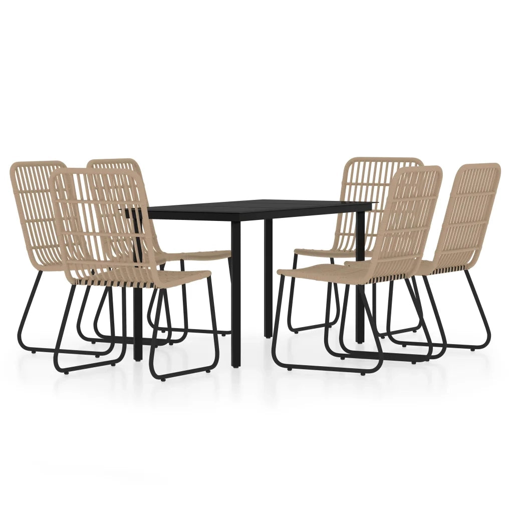 Set Mobili da Pranzo da Giardino 7 pz Rovere cod mxl 34663