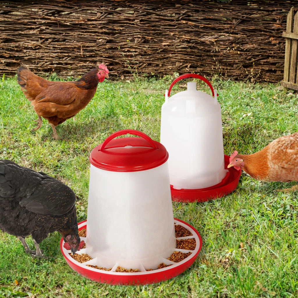IDMarket - Set di mangiatoia da 3 KG e abbeveratoio da 3L per polli e pollame