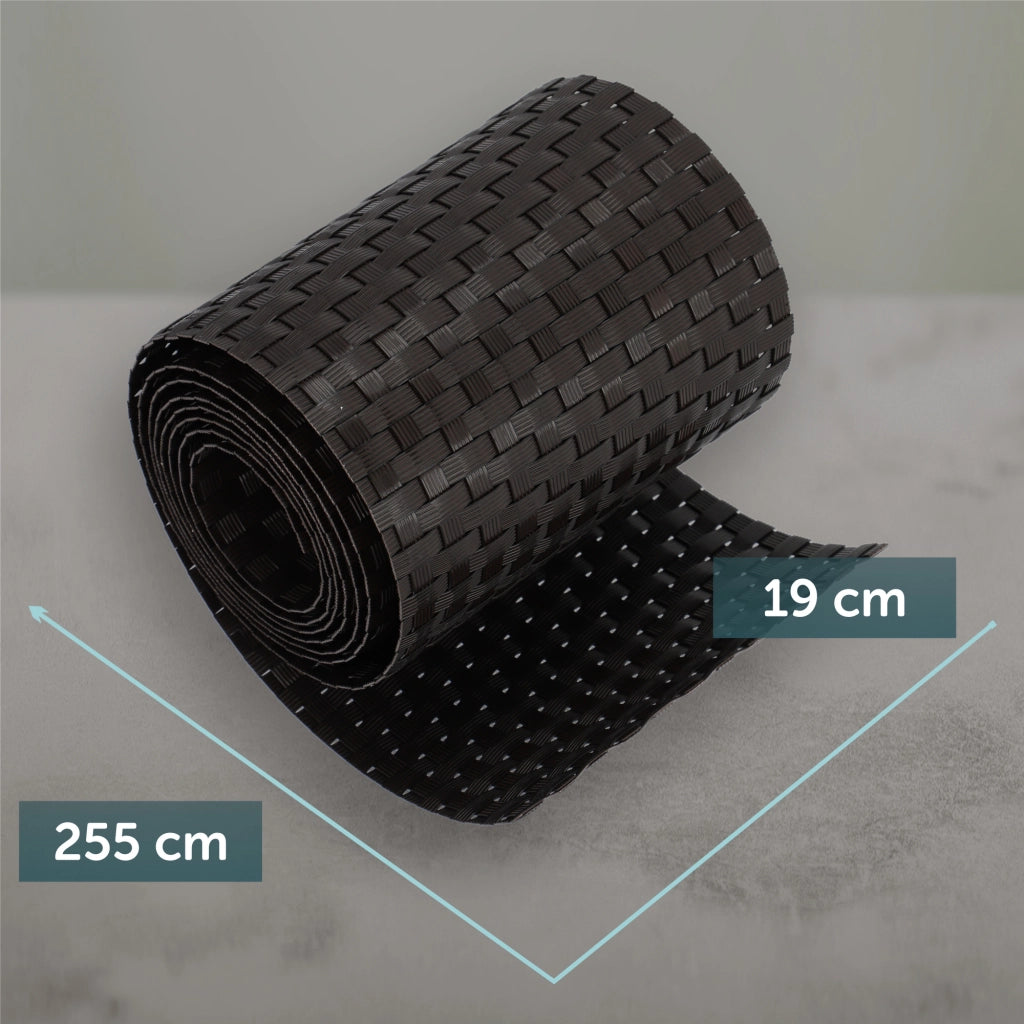 Nastro per recinzioni KADAX marrone per pannelli di recinzione 19 cm 2,55 m Copertura per recinzione
