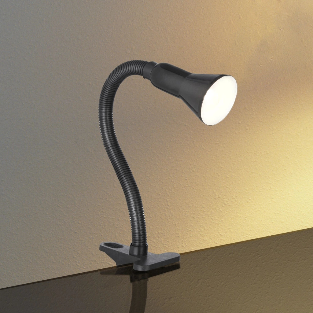 Lampada Contemporanea Desk Partners Acciaio Nero Policarbonato 1 Luce E14