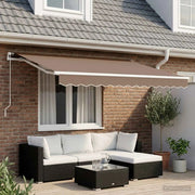 Tenda retrattile Tortora 4 x 2 m Tessuto 3425822