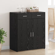 Armadio da stoccaggio Rovere Nero 80x42.5x93.5 cm Legno ingegnerizzato