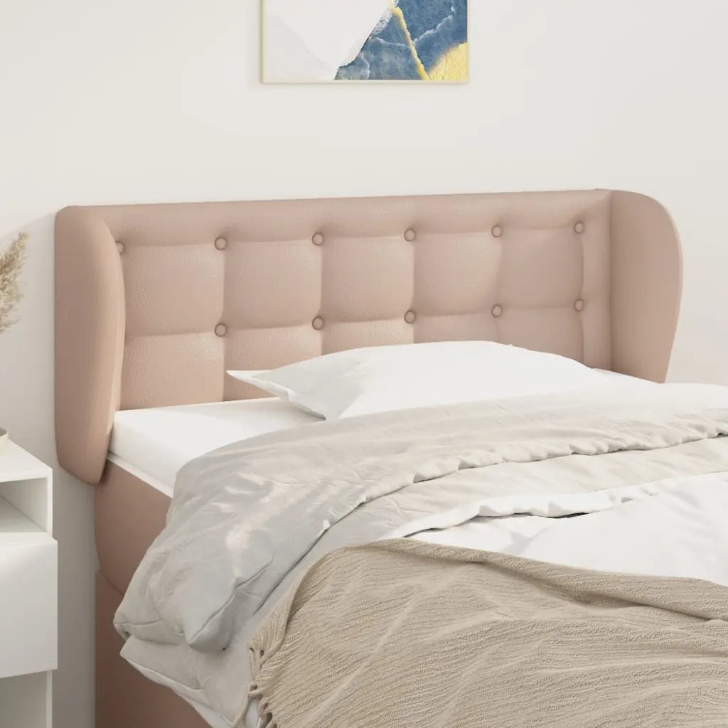 Testiera ad Orecchio-Testata con Orecchie Cappuccino 83x23x78/88 cm in Similpelle 848928