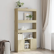 Credenza-Buffet-Armadio da cucina Rovere Sonoma 92x33x180 cm in Legno Multistrato