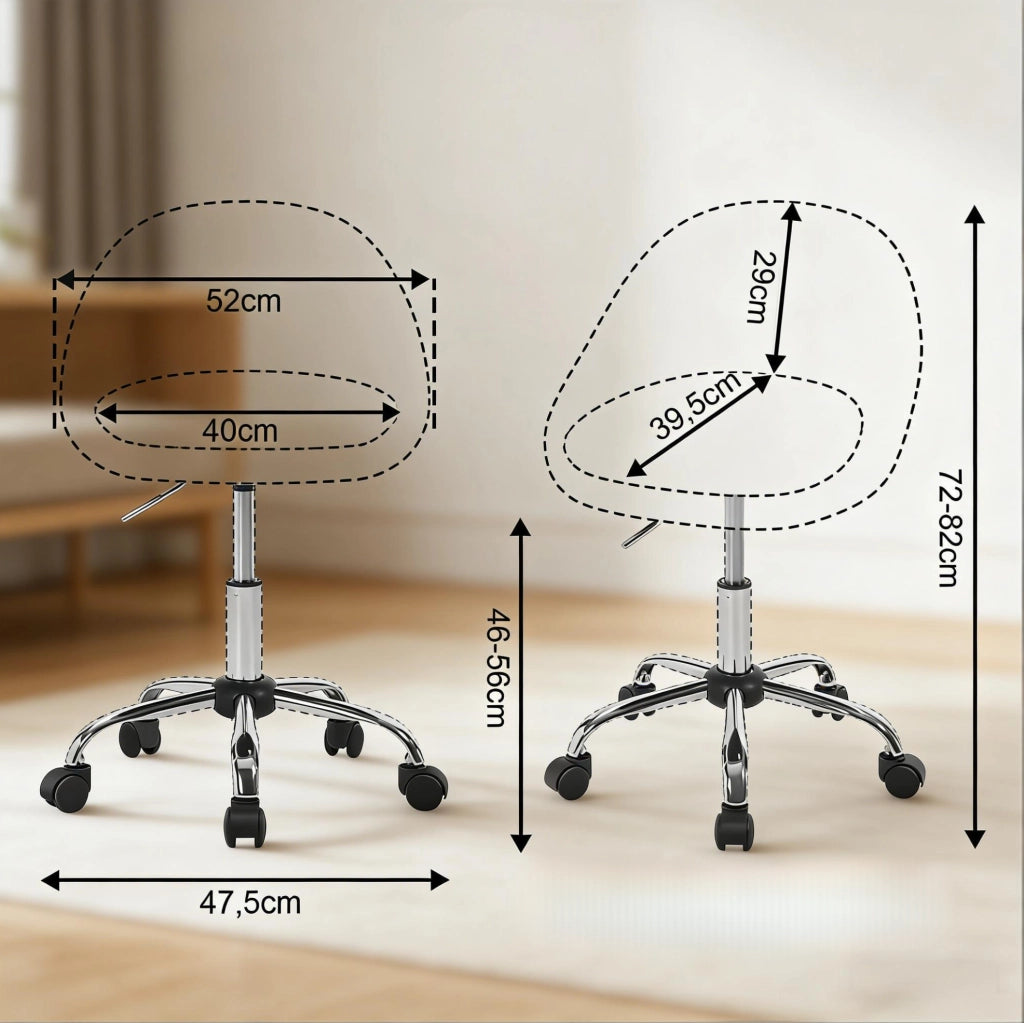 Sedia da ufficio ergonomica turchese in velluto regolabile con ruote