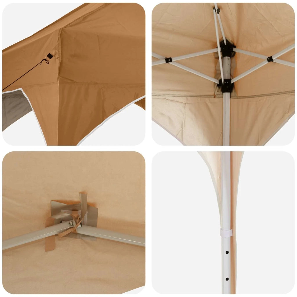 Tenda per feste a pop-up 194 x 194 x 245 cm Beige 42019815