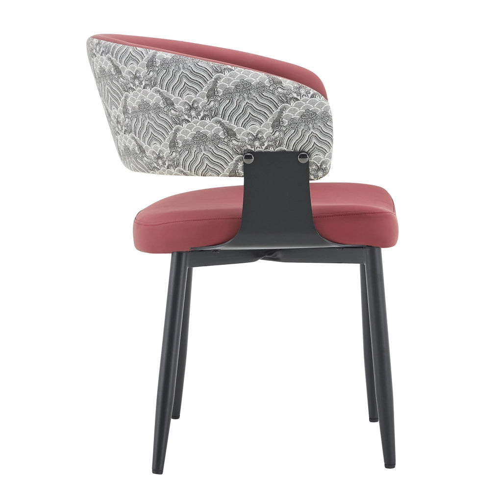 Sedia 96x59.5x40 cm con braccioli; schienale ergonomico in PU rosso