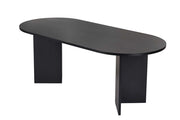 Tavolo da pranzo in legno "Sabella" 200 x 90 x 75 cm - Legno nero