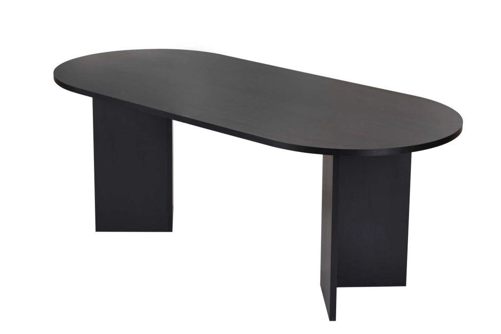 Tavolo da pranzo in legno "Sabella" 200 x 90 x 75 cm - Legno nero