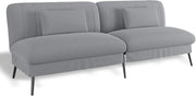 Divano letto pieghevole con funzione di sonno, 2 in 1, divano letto multifunzione, con ampia superficie, salvaspazio, per soggiorno, camera degli ospiti e home theater, grigio