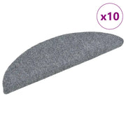 Tappetini per Scale Adesivi 10 pz 56x17x3 cm Grigio Chiaro 149681