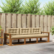 Set di divani da esterno con cuscino 3 pcs Naturale e Beige
