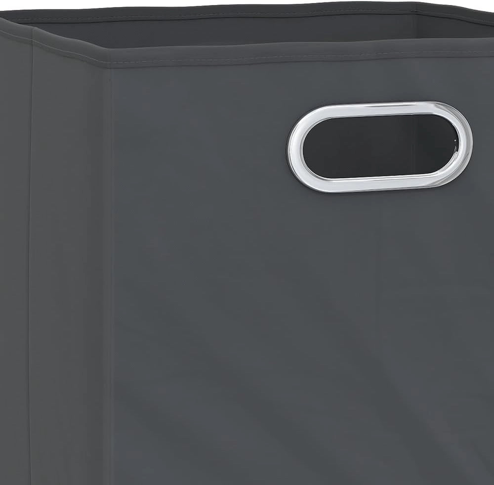 Scatola pieghevole, Antracite, 30 x 30 cm Set di 8 scomparti, adatto ai sistemi di scaffalature con foro integrato per maniglia