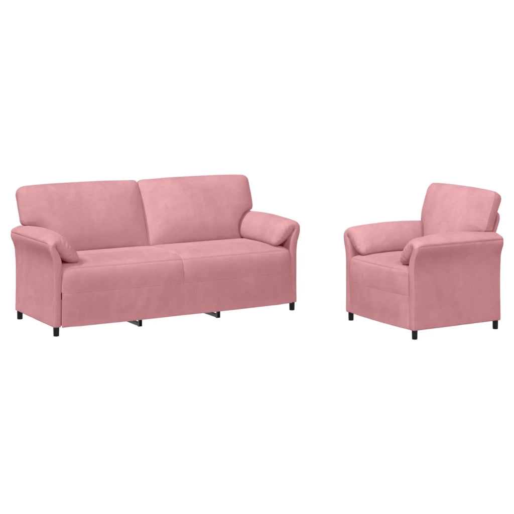 Set di divani 2 pz Rosa Velluto 3424917