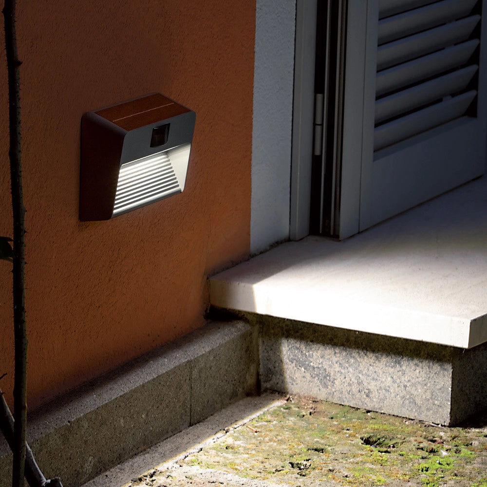 VARCO GRAFITE Segnapasso Solare LED da Parete IP54 99127 Sovil