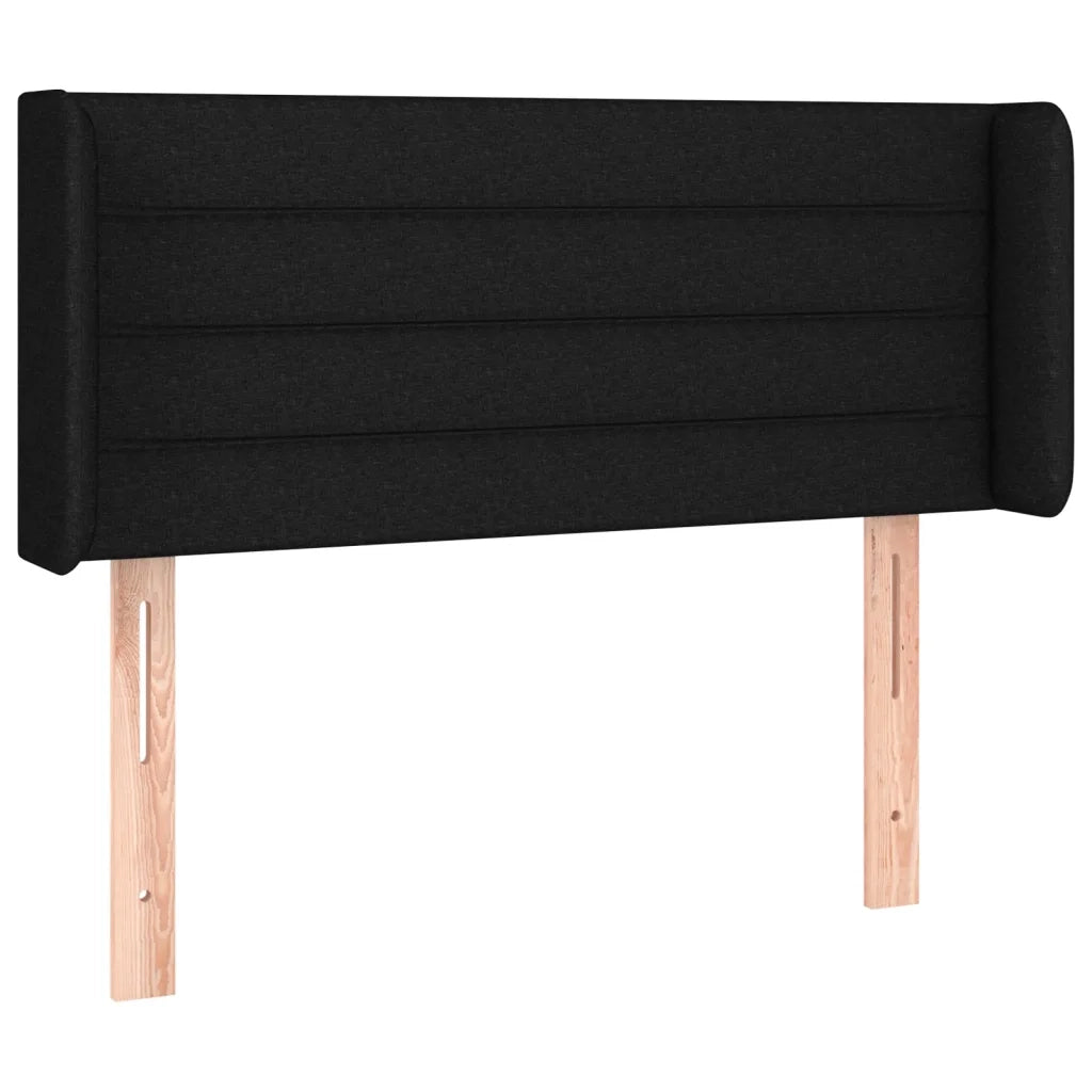 Testiera a LED-Testata con LED Nera 103x16x78/88 cm in Tessuto 763873