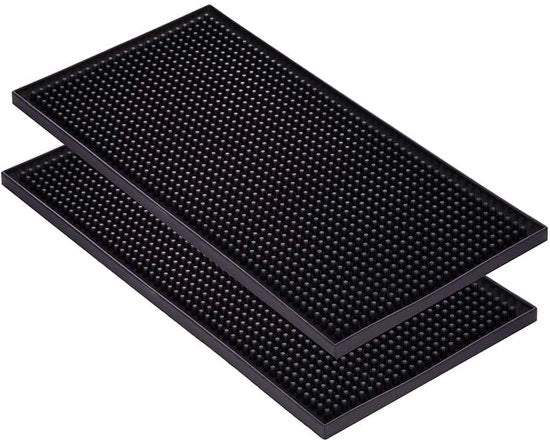 Panno di Protezione Antiscivolo - 2 Pack - Gomma Nera - 30x15 cm - Cucina/Bar - Protezione Antimorsa