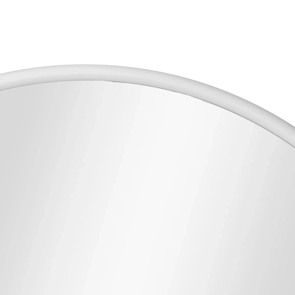 Specchio da parete ovale 40 x 80 cm bianco opaco 03_0007954