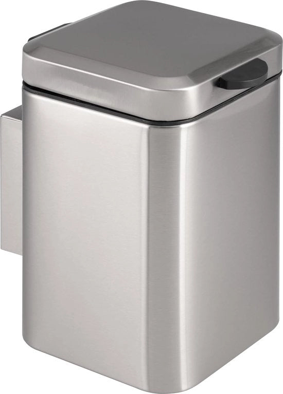 Asciugacapelli per parete, 3 l, contenitore per residui di doccia, montaggio a doppia faccia, circolare (acciaio inossidabile)