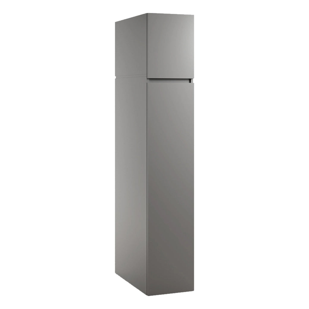 Gilroy, Armadio Multiuso 2 Ante 3 Ripiani Made in Italy, 35x195h cm Grigio
