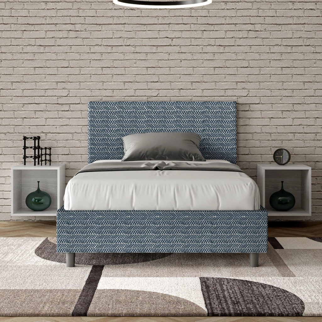 Letto 1 Piazza e Mezzo 120x210 cm con Rete Adele Aragona 8 Blu