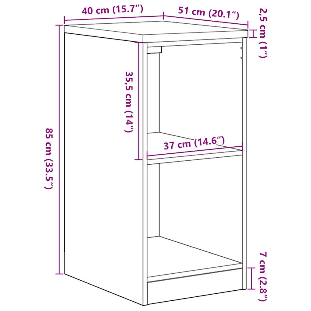 Armadietto da Garage Grigio cemento 40x51x85 cm CFW4231105