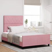 Letto Rosa 120x200 cm in Velluto