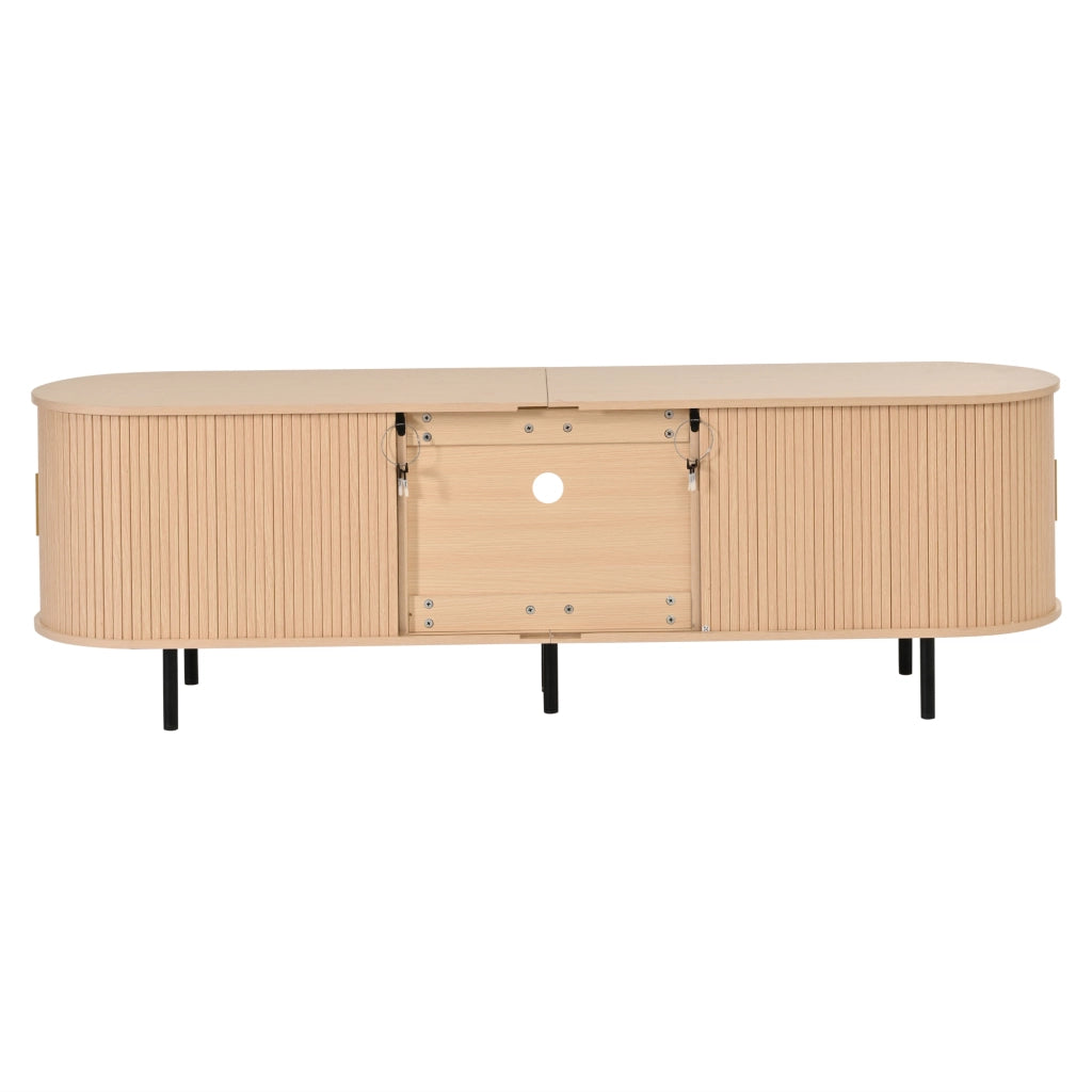 Lowboard per TV naturale in MDF lungo 175 cm
