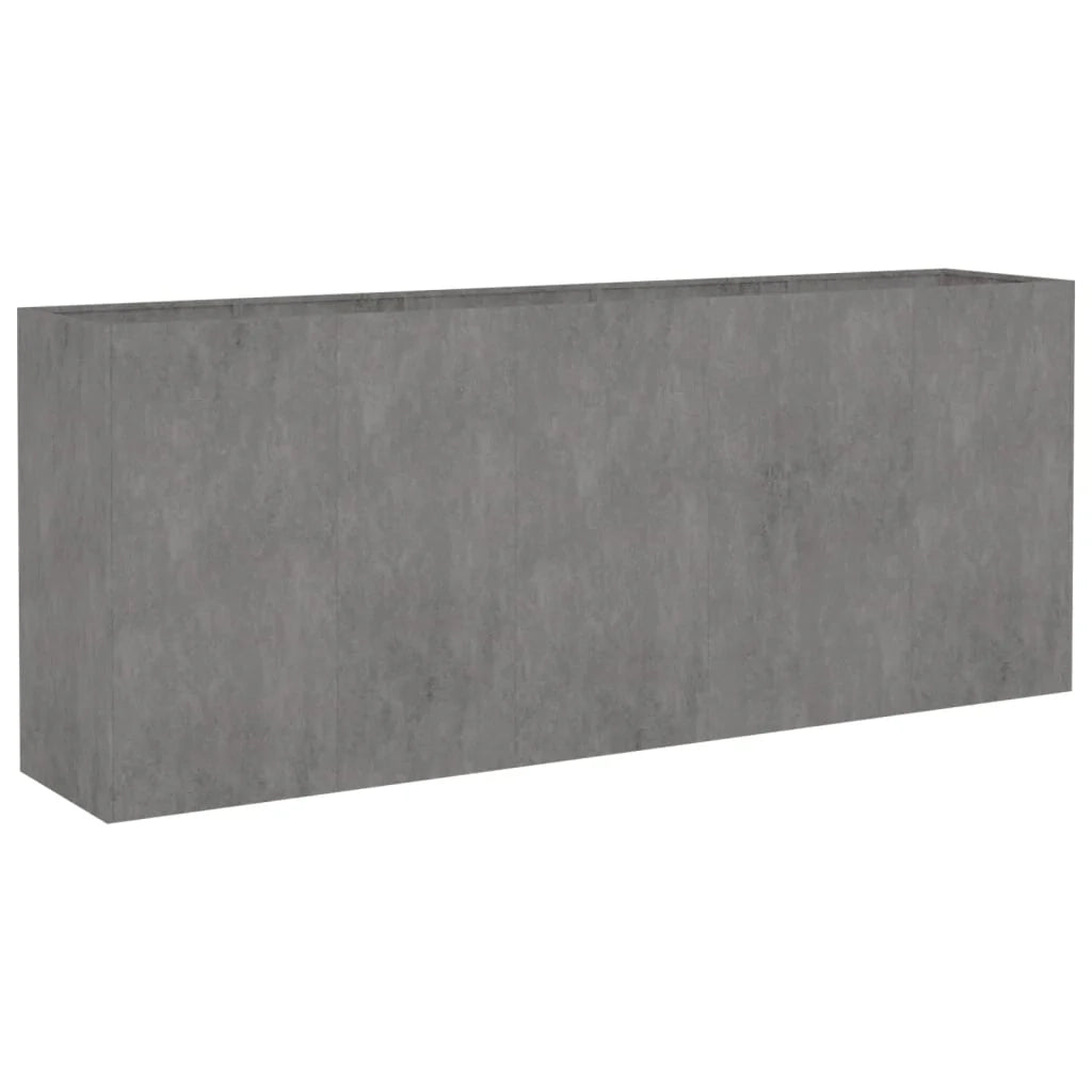 Portavaso per fioriera aiuola rialzata piante fiori terrazzo giardino giardino 200 x 40 x 80 cm acciaio corten marrone 02_0039396