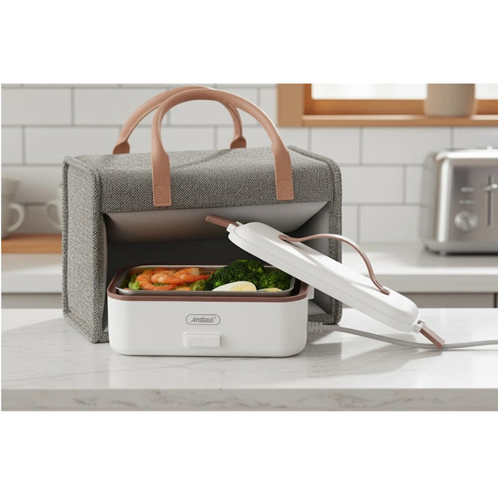 Trade Shop - Scaldavivande Lunch Box Elettrico Contenitore Portatile Per Alimenti 450 Watt Q-jr08 -
