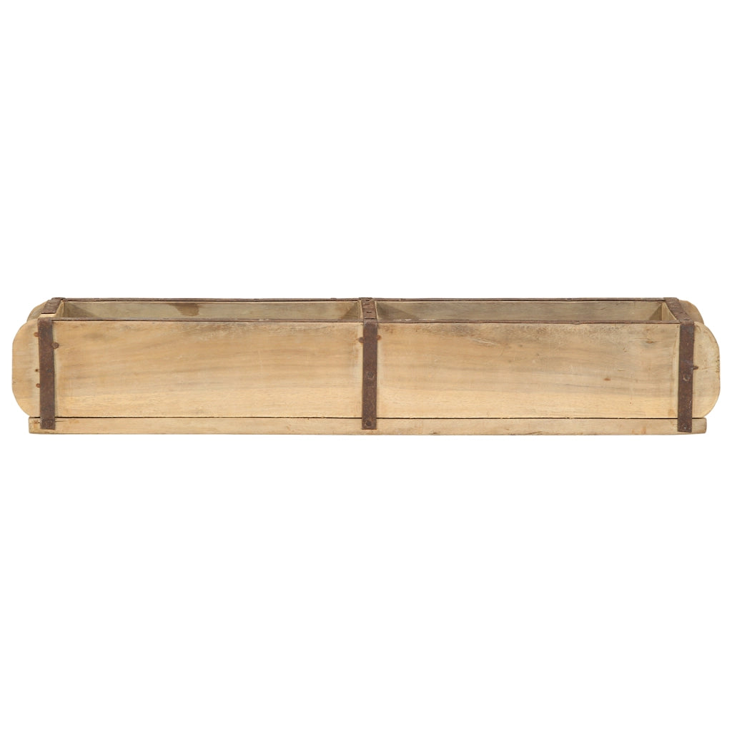 Set di 4 vassoi  60,5x15x9 cm in legno riciclato