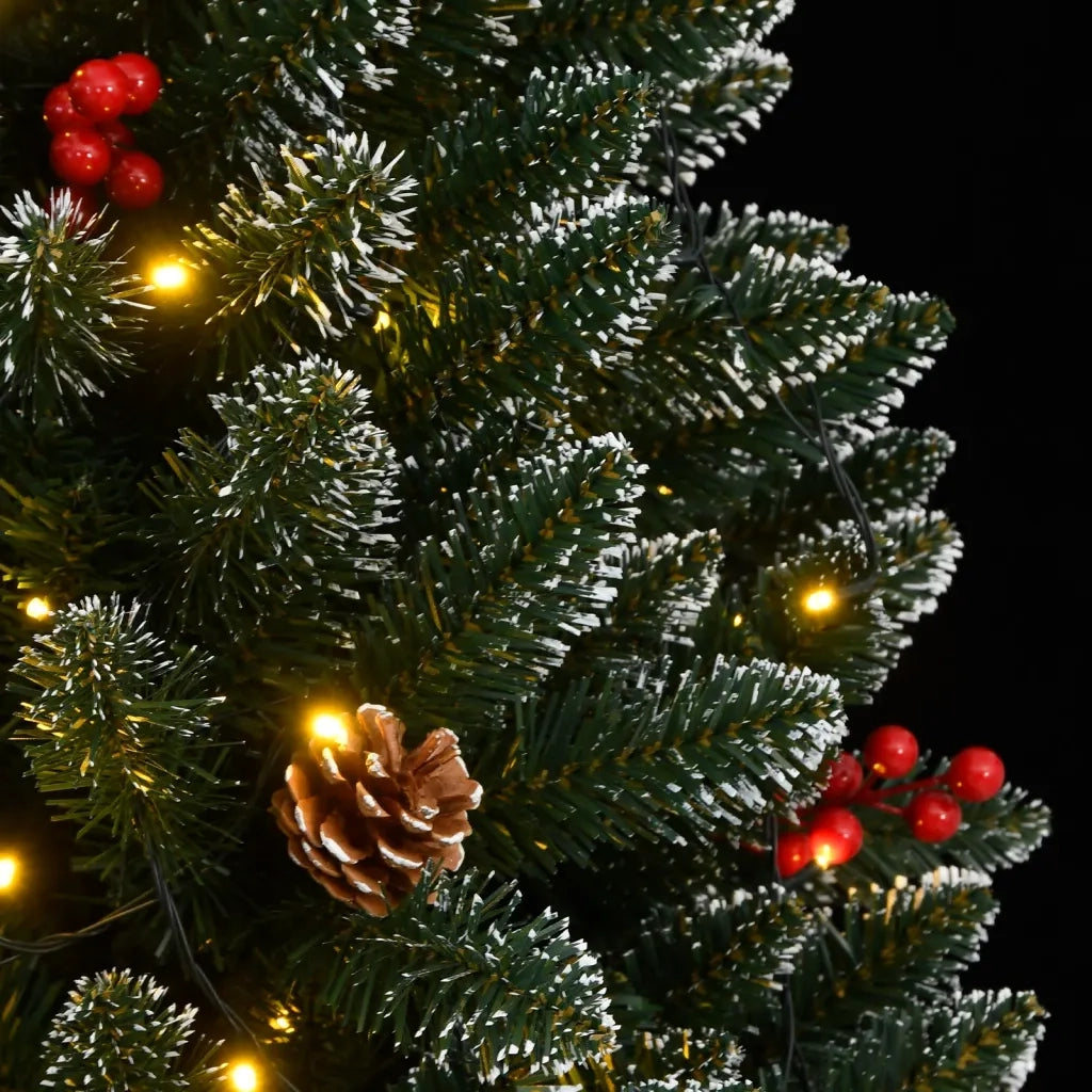 vidaXL Albero di Natale Artificiale Incernierato con 300 LED 180 cm