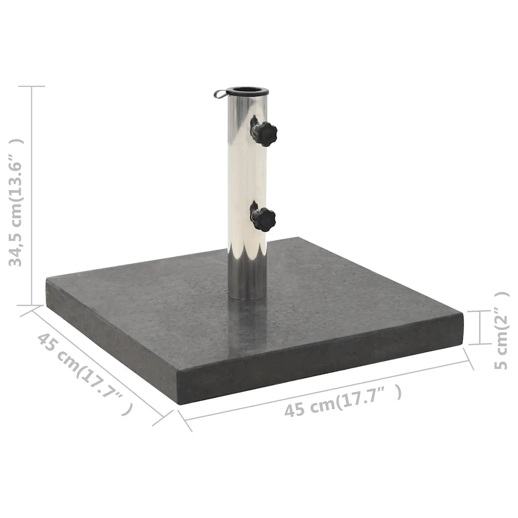 Base per Ombrellone in Granito 28,5 kg Quadrata Nera CFW8464460